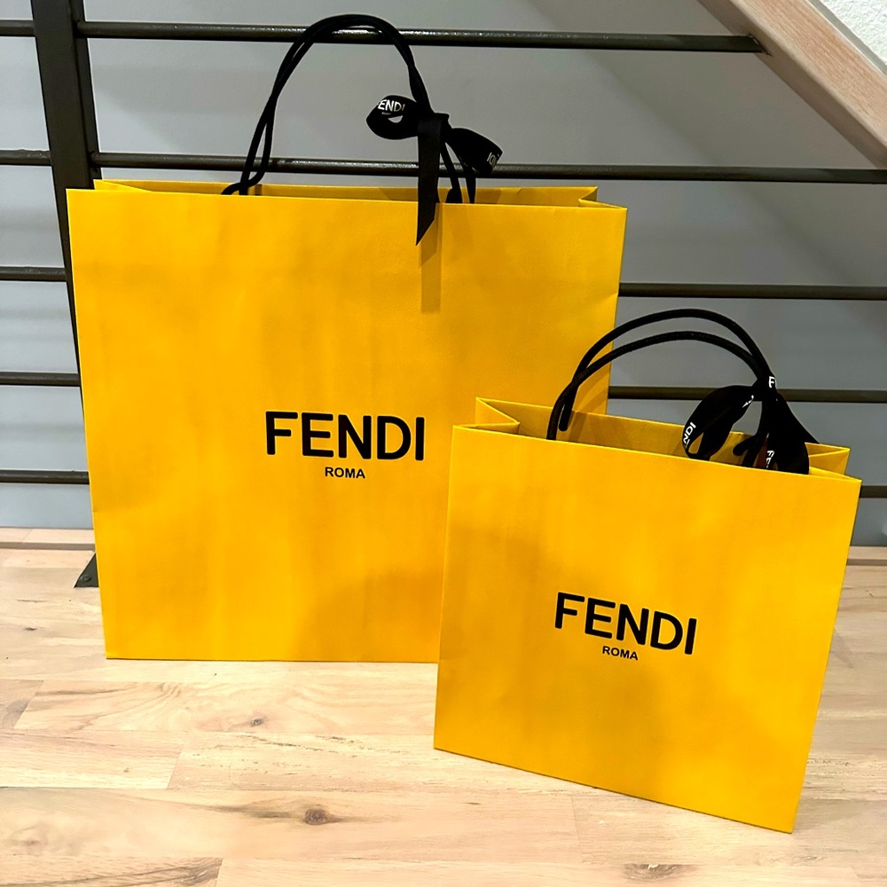 2x Fendi Shopping Bags (empty) - Large and Small